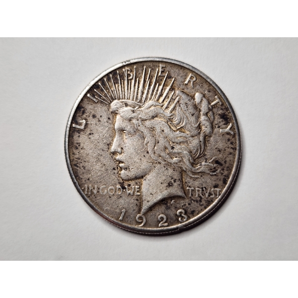 UNITED STATES 1923-S SILVER PEACE DOLLAR ~ Minted at the San Francisco Mint with 90% Silver