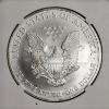 Image 2 : GRADED SILVER!!! NGC Gem Unc. 2005 U.S. Eagle 1oz. 99.9% Pure Silver Coin with Mercanti Signed Label