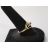 Image 2 : 10K Yellow Gold Ring with Blue-Tone Stones - Size 8 - Total Weight: 2.3g