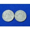 Image 2 : x2 90% Silver Franklin Half Dollars: 1957 and 1951 - FV: $1.00