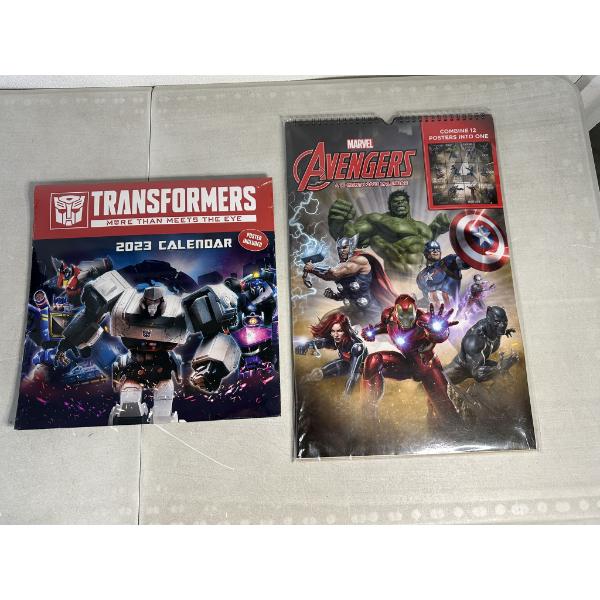 Marvel Avengers and Transformers 2023 Calendars - Still Sealed