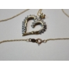 Image 1 : Beautiful 10K Two-Tone Heart Pendant on 18" Necklace Chain TW: 2.6g
