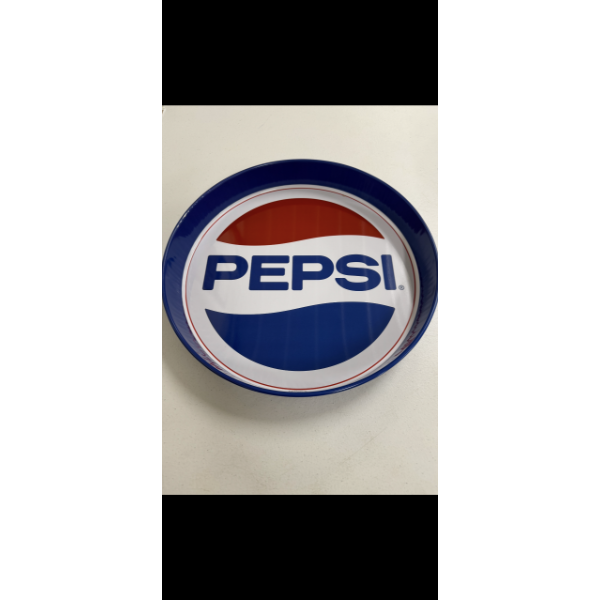 Pepsi 13 1/2 " Metal Serving Tray With 2 " Lip - Great Condition