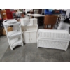 Image 1 : Lot of White Wicker Decorative Furniture & Home Items