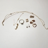 Image 1 : Lot of Assorted 14K Gold Jewelry: Earring Pairs, Rings, Scrap Chains - TW: 7.2g