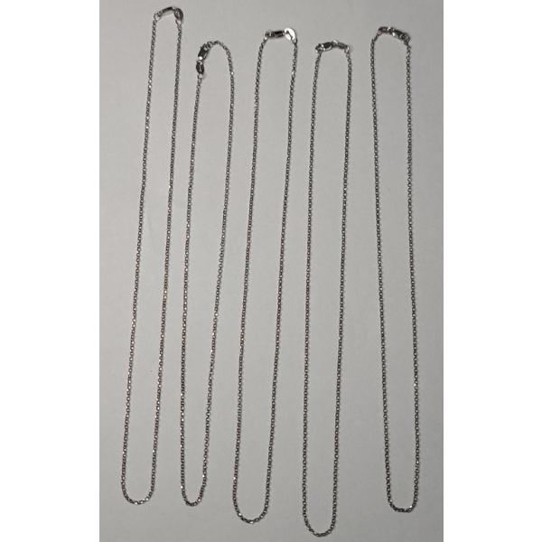 (5) Sterling Silver 17" Necklaces - Total Weight: 12.1g