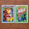 Image 1 : Two 1990 Impel Marvel Trading Cards Ft. Stan Lee & #134 Incredible Hulk Sought After Card