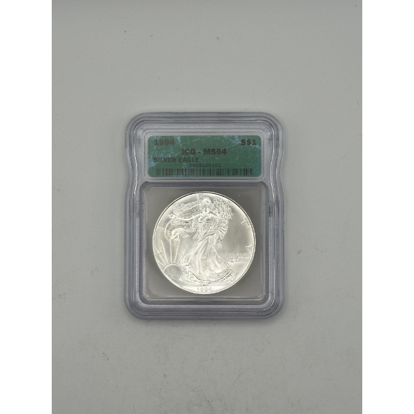 ICG MS64 1994 Silver American Eagle