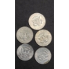 Image 2 : (5) 1967/1968 40% Silver Kennedy Half Dollars - Face Value: $2.50