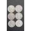 Image 1 : (6) Assorted Years/Mint Marks United States 90% Silver Franklin Half Dollars - Face Value: $3.00