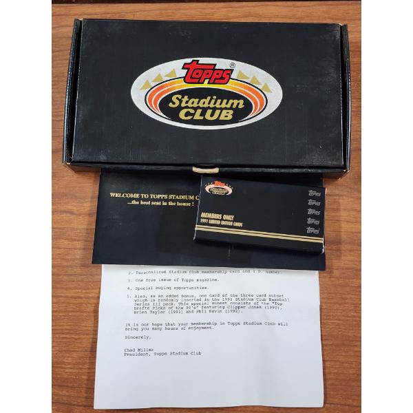 1991 Topps Stadium Club Charter Member Limited Edition Cards, Medallion & Keychain Set FT. ERROR!