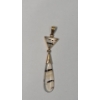 Image 1 : Elegant Victorian 10K Gold Carved Moss Agate Pendant - Total Weight: 1.4g