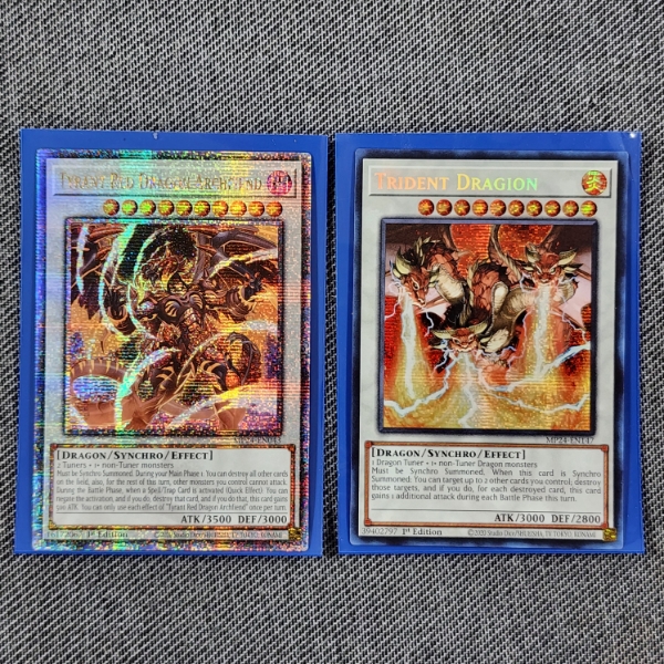 Two Holo Rare Synchro Dragon Yu-Gi-Oh Trading Cards ~ Archfiend Card!