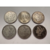 Image 1 : 6 Beautiful OLD United States Silver Dollars - Guaranteed Authentic - Incredible Coins 