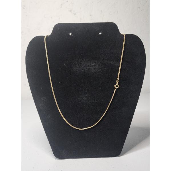 14K Yellow Gold Wheat-Style Chain 20" Necklace TW: 4.8g