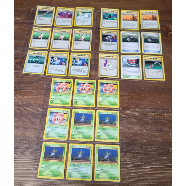 Assorted Vintage Pokémon TCG Cards Including Trainer Cards