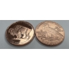 Image 4 : Two One Ounce 0.999 Fine Copper Bullion Rounds- Incredible Condition! 