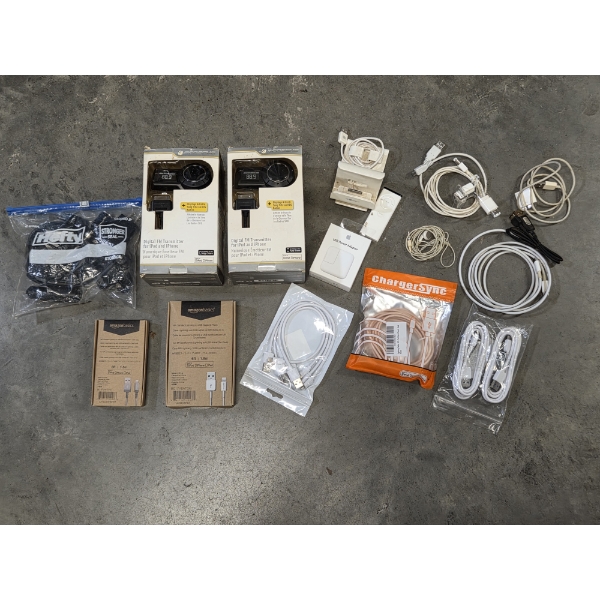 All New- Two FM Transmitters, Charging Cords And More