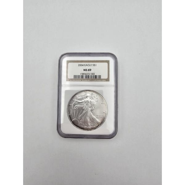 2004 NGC MS 69 1oz Silver Eagle
