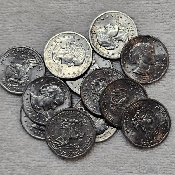 Collection of 1979 Susan B. Anthony U.S. Dollar Coins, FV: $12.00