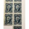 Image 2 : Super Rare Civil War 10 Cent U.S. Washington Revenue Stamps - Block Of 7 - Excellent Condition
