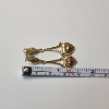 Image 5 : 14K Gold Two-Tone Rose & Yellow Gold Heart Dangle Earrings - Total Weight: 3.0g