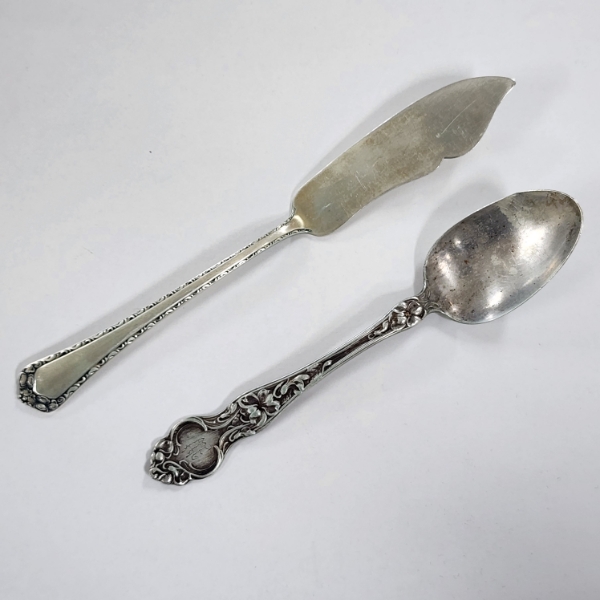 Sterling Silver Knife & Spoon ~ Total Weight 59.2 Grams