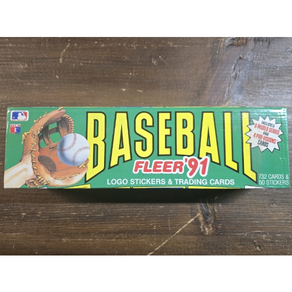 Fleer 1991 Baseball Logo Stickers and Trading Cards Wax Box  - 732 Cards & 50 Stickers