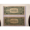 Image 2 : 1935 & 1957 United States Washington One Dollar Silver Certificate Notes - Blue Seals