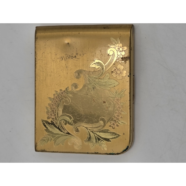 Beautiful Vintage Elgin American Golden Tone Powder Compact In Great Condition