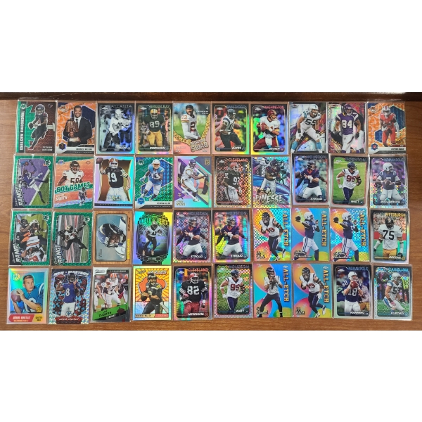 40 Assorted Near Mint Newer Football Trading Cards Ft. Bernie Kosar, CJ Stroud & More!