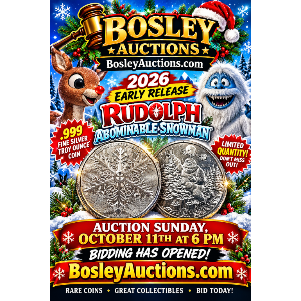 2026 The Abominable Snowman Christmas EARLY RELEASE .999 Fine Silver Troy Oz Round - Mint Condition