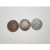 Image 2 : x3 Great Britain Silver One Schilling Coins Total ASW: 0.5046 oz