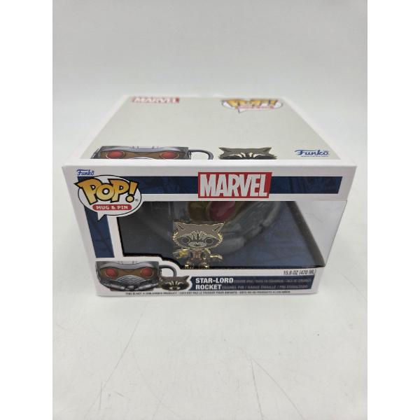 Marvel Star-Lord Ceramic Mug & Rocket Enamel Pin Only At Walmart Funko Pop Set