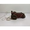 Image 2 : Vintage Cast Iron Toy Tractor with String - 4 inches