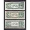 Image 2 : U.S. CURRENCY - RARE  STAR NOTES - 2 $1 Silver Certificates (Uncirculated) & 1 Federal Reserve Note 