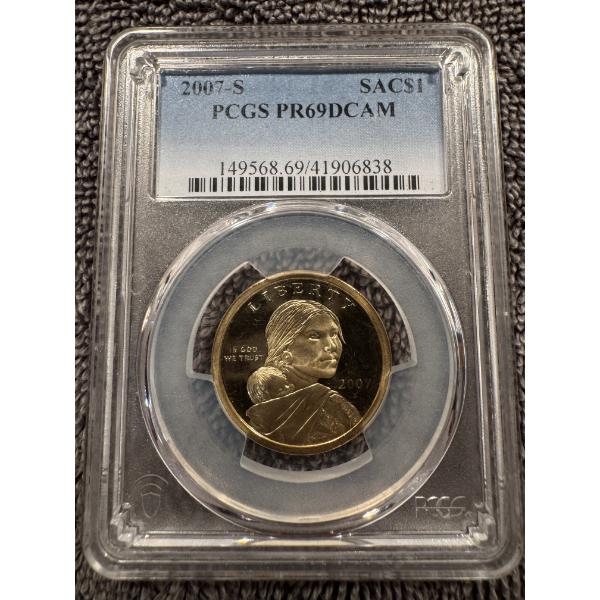 2007-S United States Sacagawea One Dollar Coin PCGS PR69 DCAM