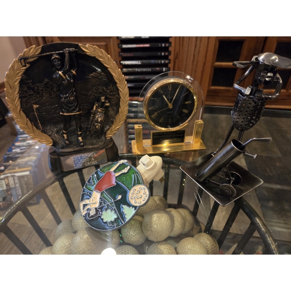 Golf Related Items, & Night Light
