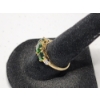 Image 3 : 10K Yellow Gold Ring with Three Large Green Stones - Size 7 - TW: 1.9g