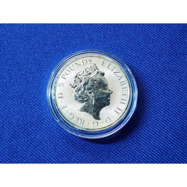 2022 The Lion of England 2oz 9999 Fine Silver Coin - in Capsule 