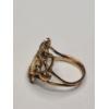 Image 6 : 14K Yellow Gold Art Nouveau Goddess Ring With Rubies & Diamond - Size 6 - Weight: 4.7g