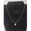 Image 1 : Beautiful 14K Yellow Gold 16" Snake Chain, Solitaire Pendant TW: 5.2g