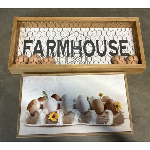 (2) Small Farmhouse Hanging Wall Decor Signs - 8x17" & 8x14"