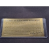 Image 2 : Incredible Vintage Willie Wonka Movie Golden Ticket In Protective Holder - Rare Opportunity!!
