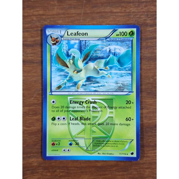 Team Plasma Leafeon 11/116 Rare Vintage Pokemon Trading Card