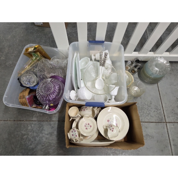 Vintage Glassware Collection Including Large Milk Glass Group, Plates, Bowls, Fruit Bowls