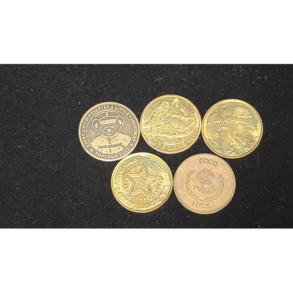 (5) Assorted Tokens 