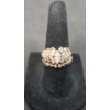 Image 1 : Women's 14K Gold Ring With Diamonds - Size 6 - Weight: 8.6g