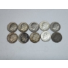 Image 1 : (10) Assorted Years 90% Silver Roosevelt Dimes - FV: $1.00