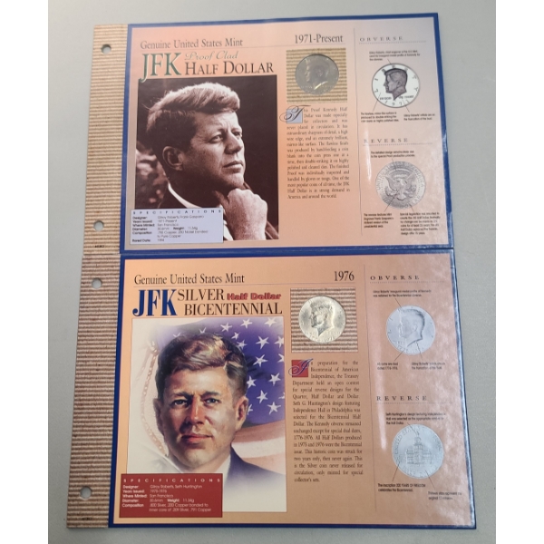 Bicentennial 80% Silver Kennedy Half Dollar & Bicentennial Kennedy Proof Clad Half Dollar 